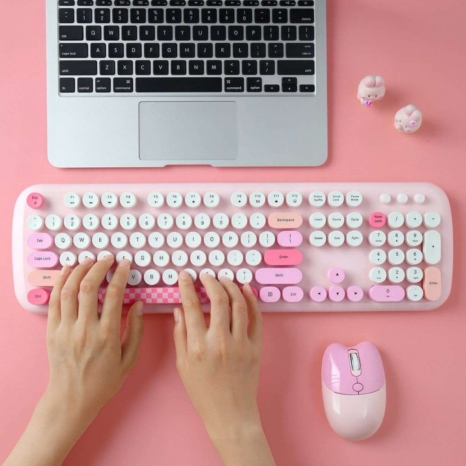 Wireless Keyboard Mouse Combo Silent 104 Keys