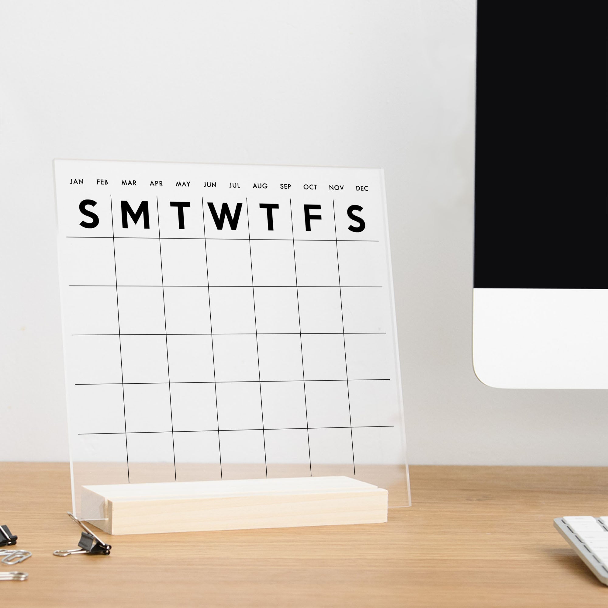 Minimalist Monthly Square Desk Calendar