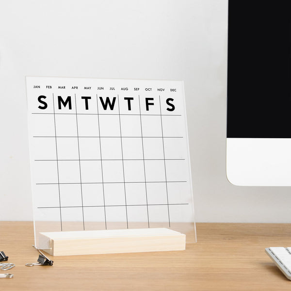 Minimalist Monthly Square Desk Calendar