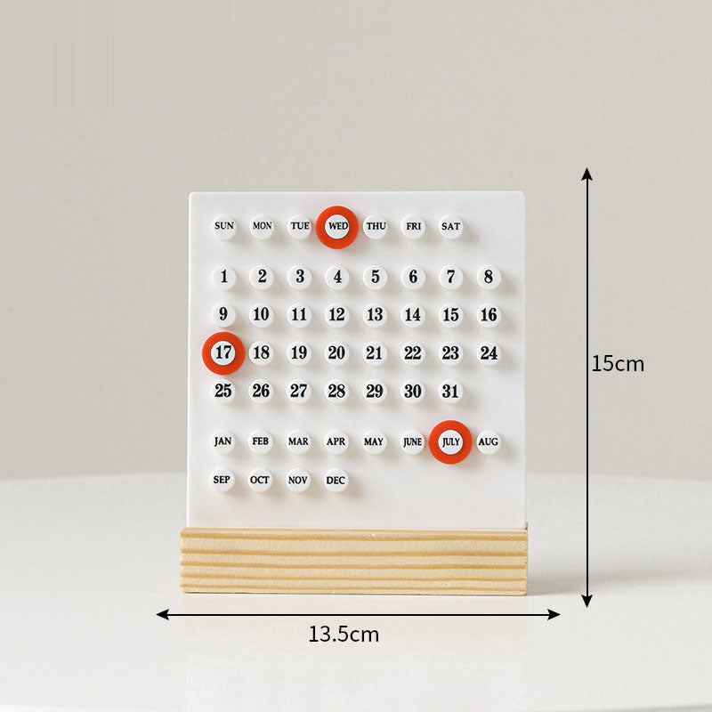 Aesthetic Perpetual Ring Desk Calendar