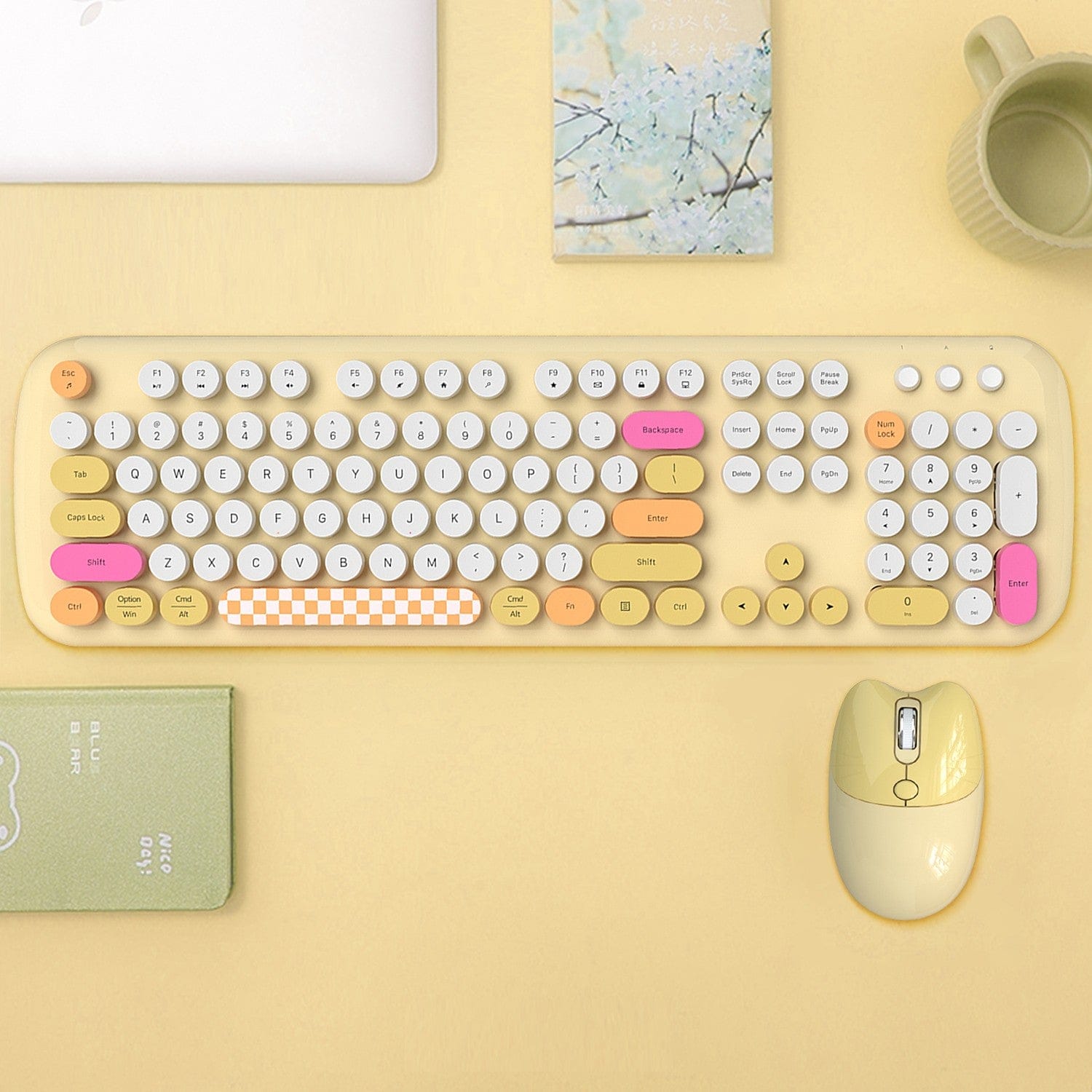 Wireless Keyboard Mouse Combo Silent 104 Keys
