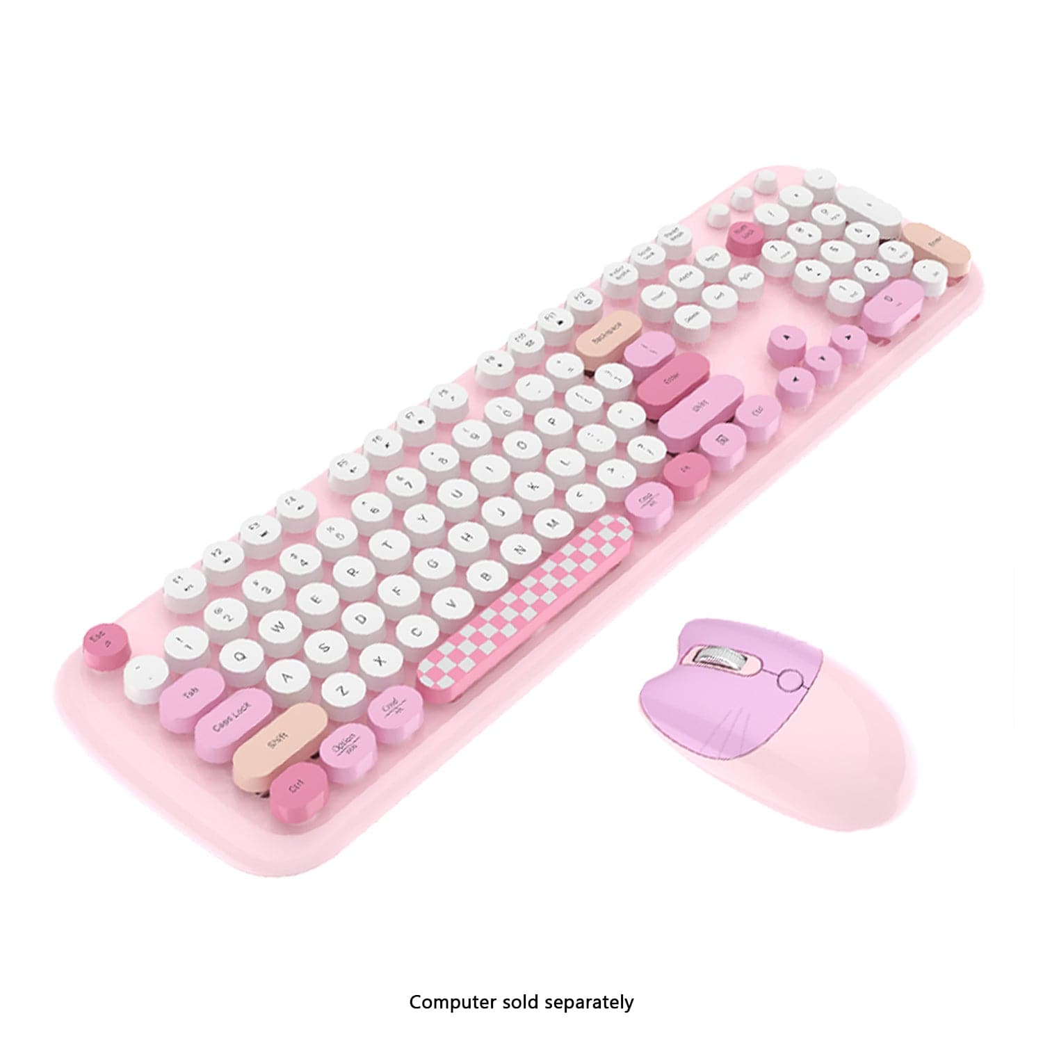 Wireless Keyboard Mouse Combo Silent 104 Keys