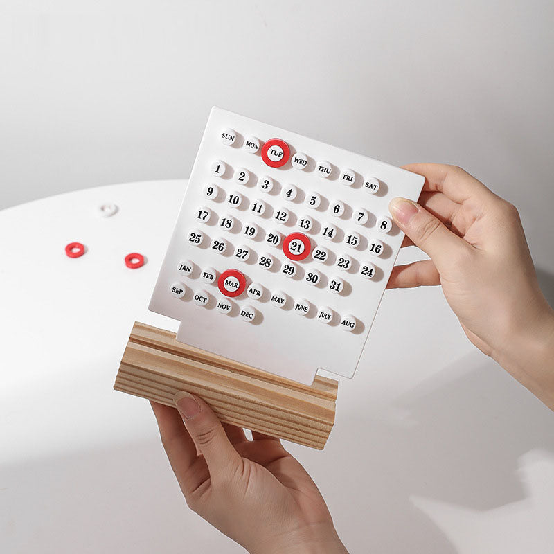 Aesthetic Perpetual Ring Desk Calendar