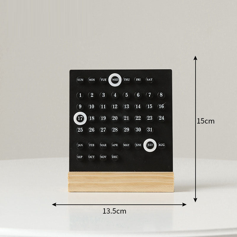 Aesthetic Perpetual Ring Desk Calendar