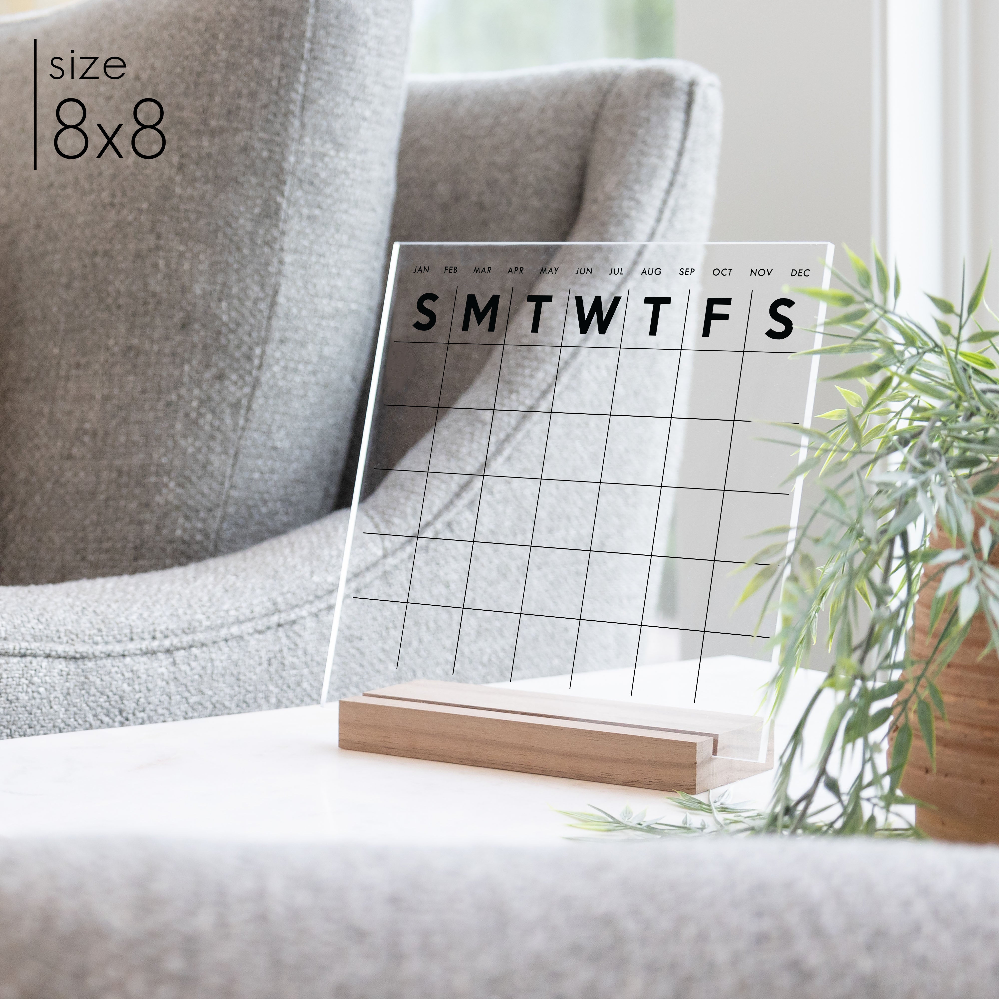 Minimalist Monthly Square Desk Calendar