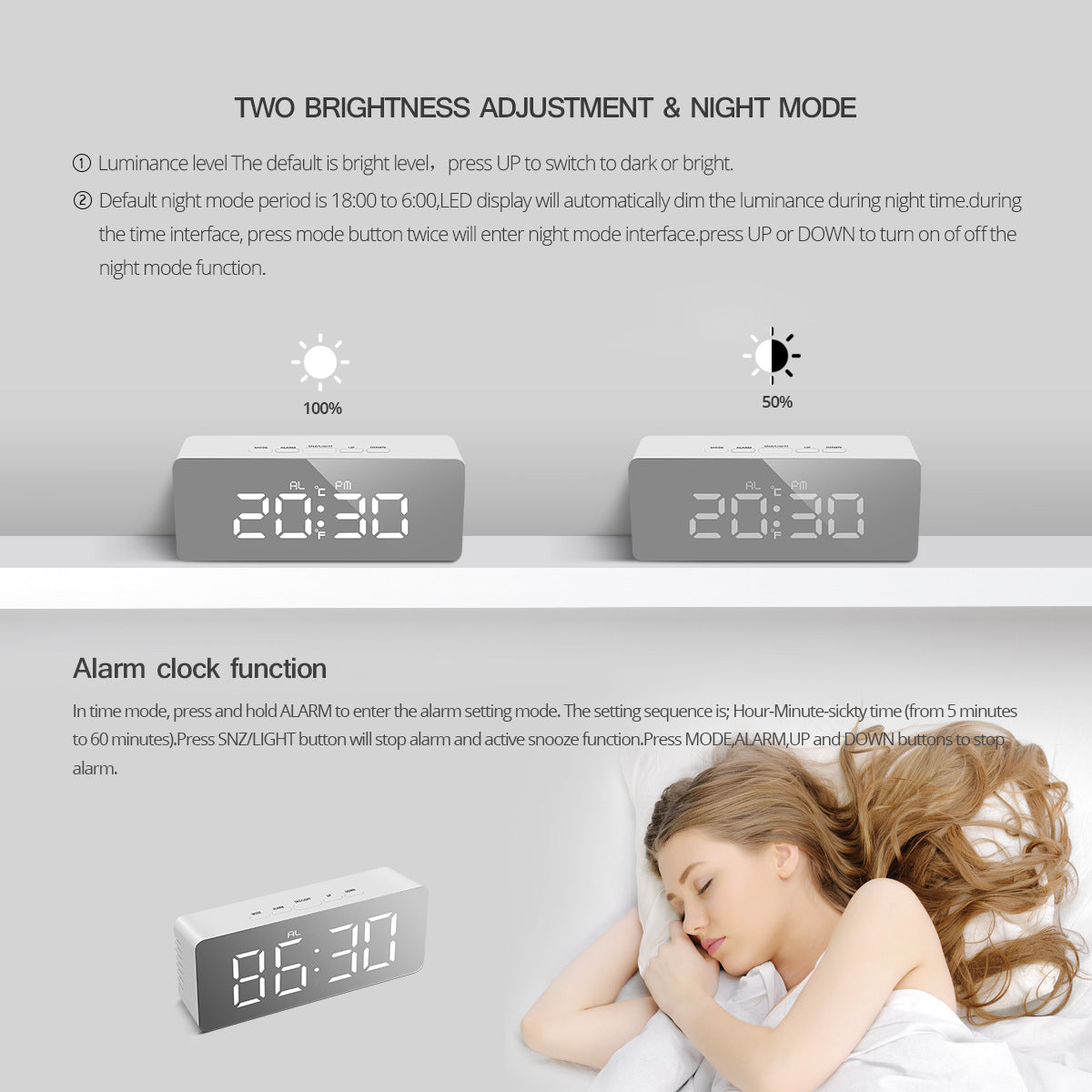 Children's LED Digital Alarm Clock