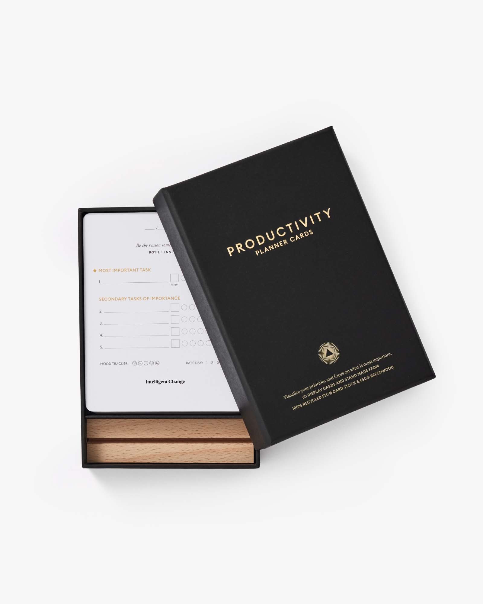 Productivity Planner Cards for Daily Organization