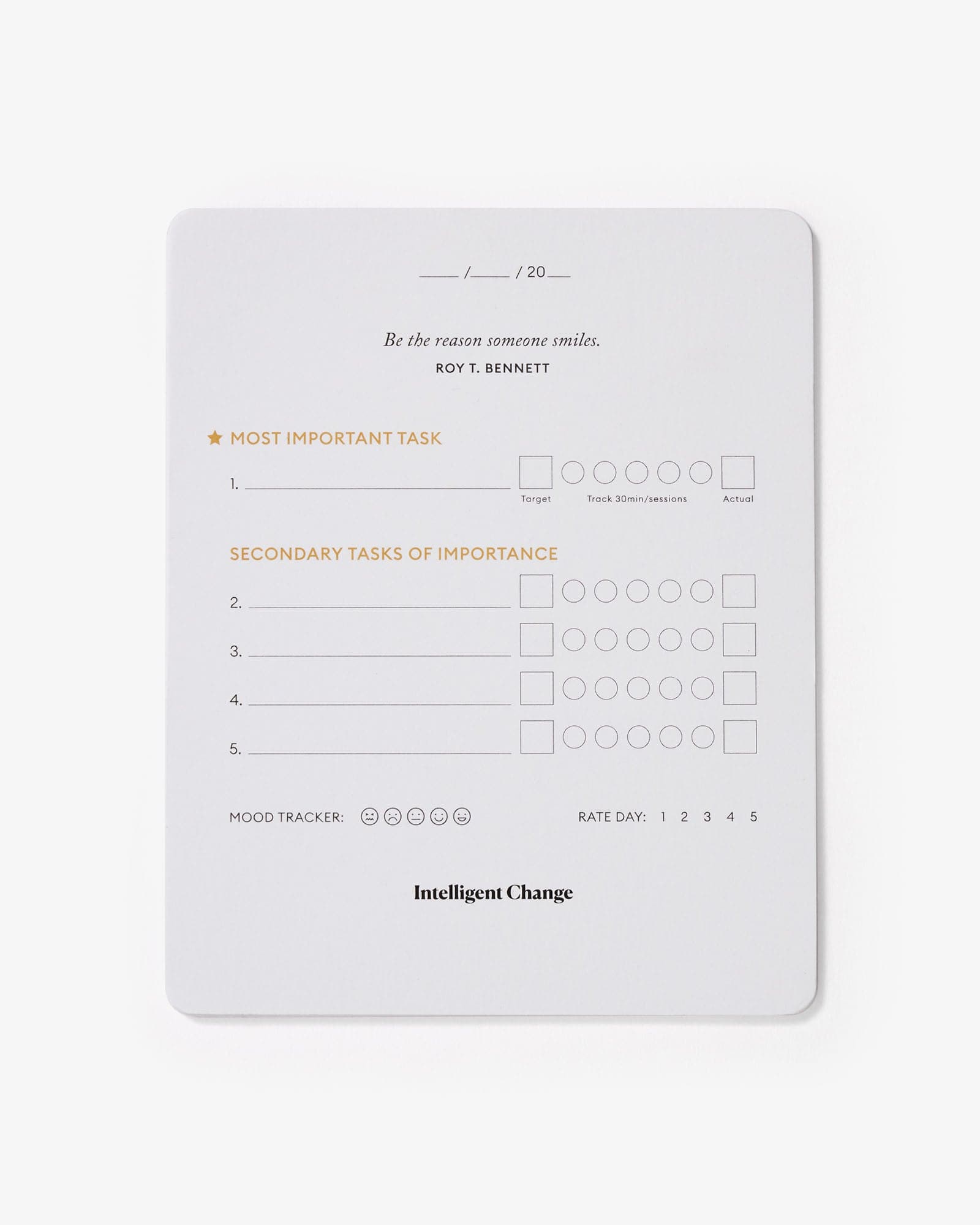 Productivity Planner Cards for Daily Organization