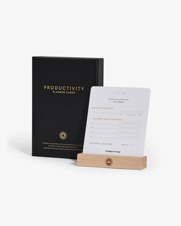 Productivity Planner Cards for Daily Organization