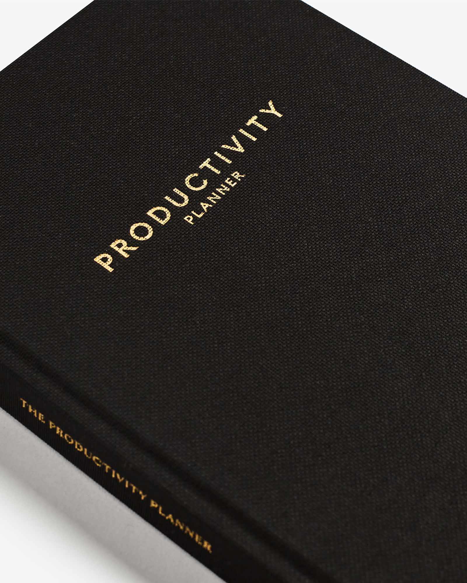 Black Productivity Planner for Daily Organization