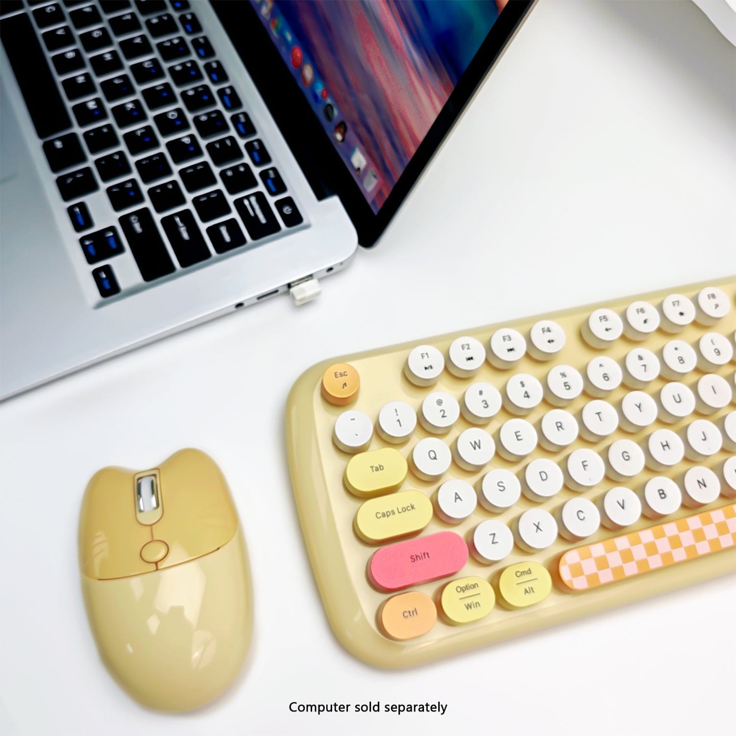 Wireless Keyboard Mouse Combo Silent 104 Keys