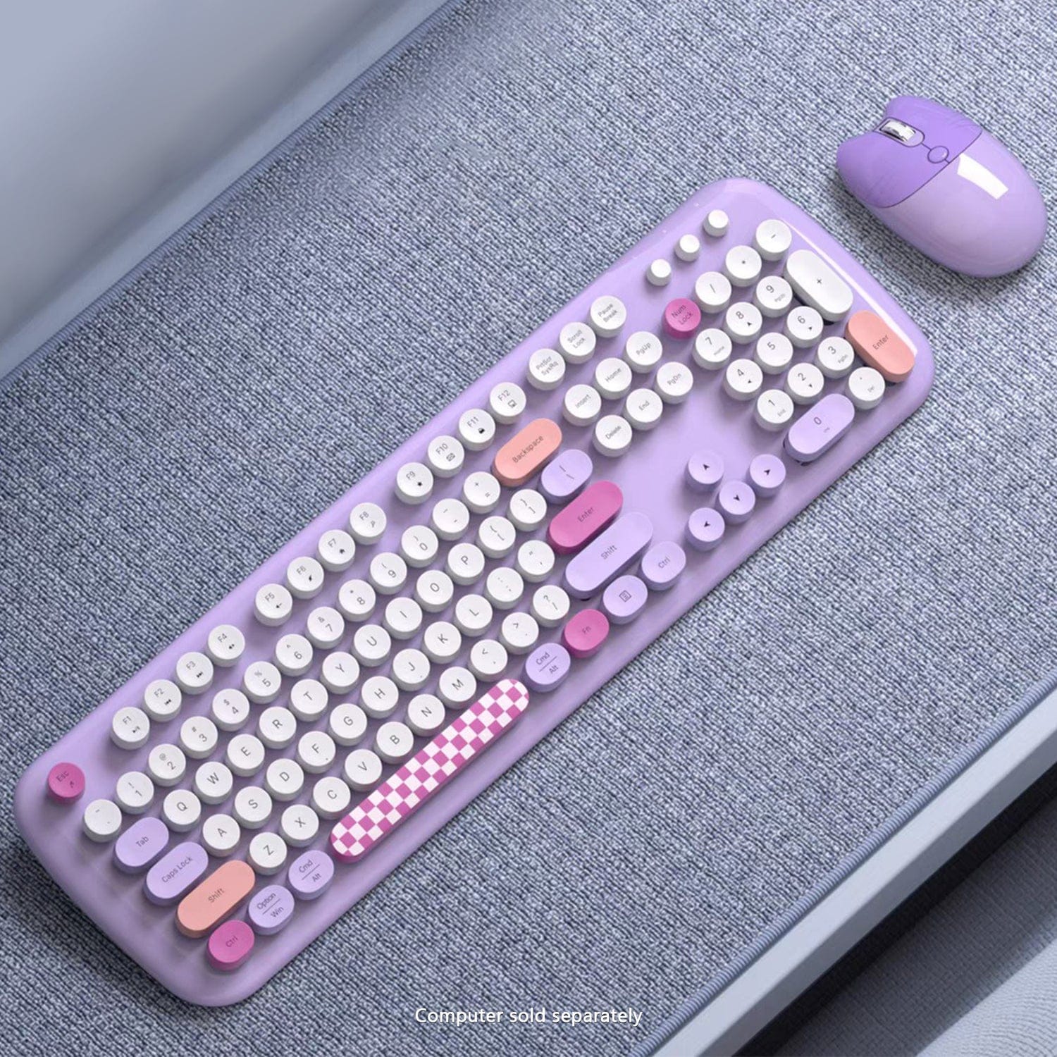 Wireless Keyboard Mouse Combo Silent 104 Keys