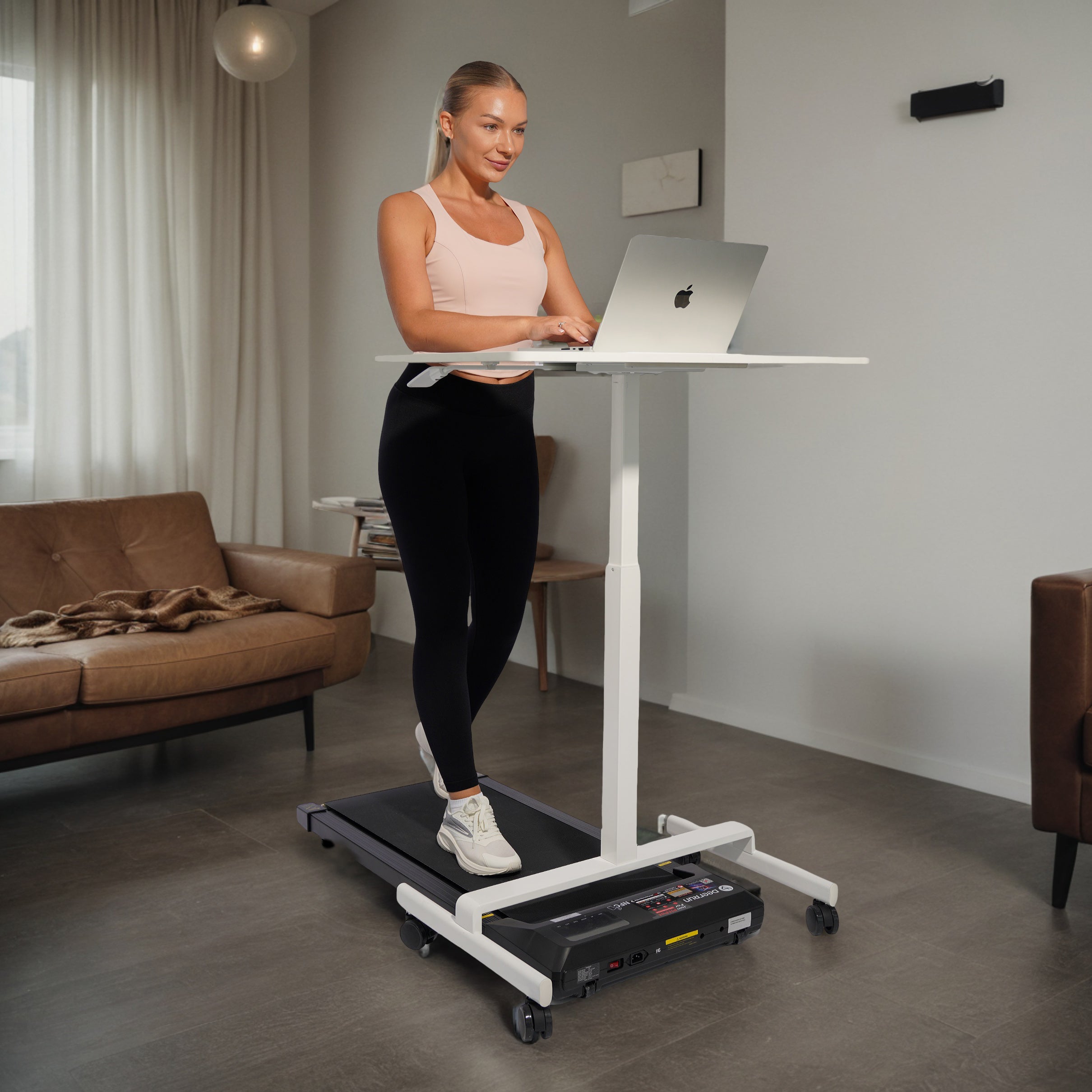 Adjustable Rolling Standing Desk for Treadmills