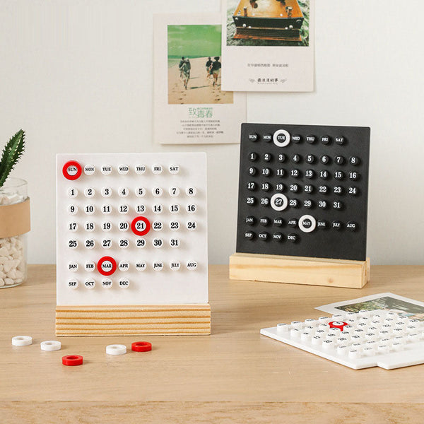 Aesthetic Perpetual Ring Desk Calendar