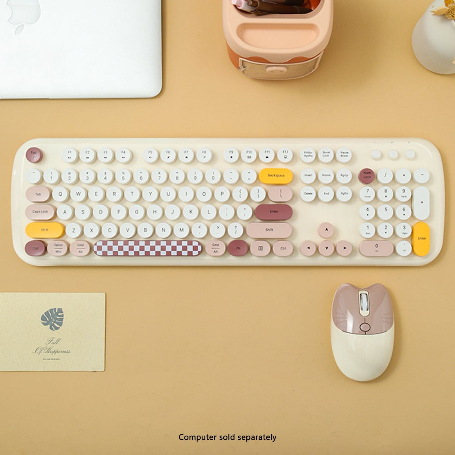 Wireless Keyboard Mouse Combo Silent 104 Keys