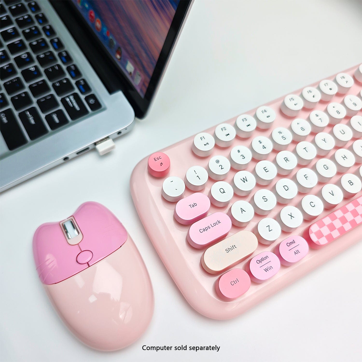 Wireless Keyboard Mouse Combo Silent 104 Keys