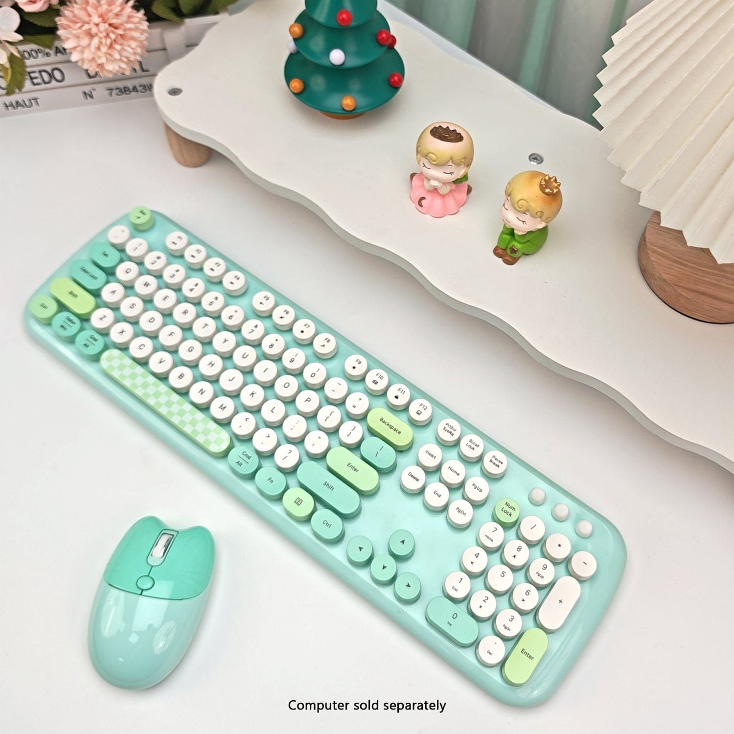 Wireless Keyboard Mouse Combo Silent 104 Keys