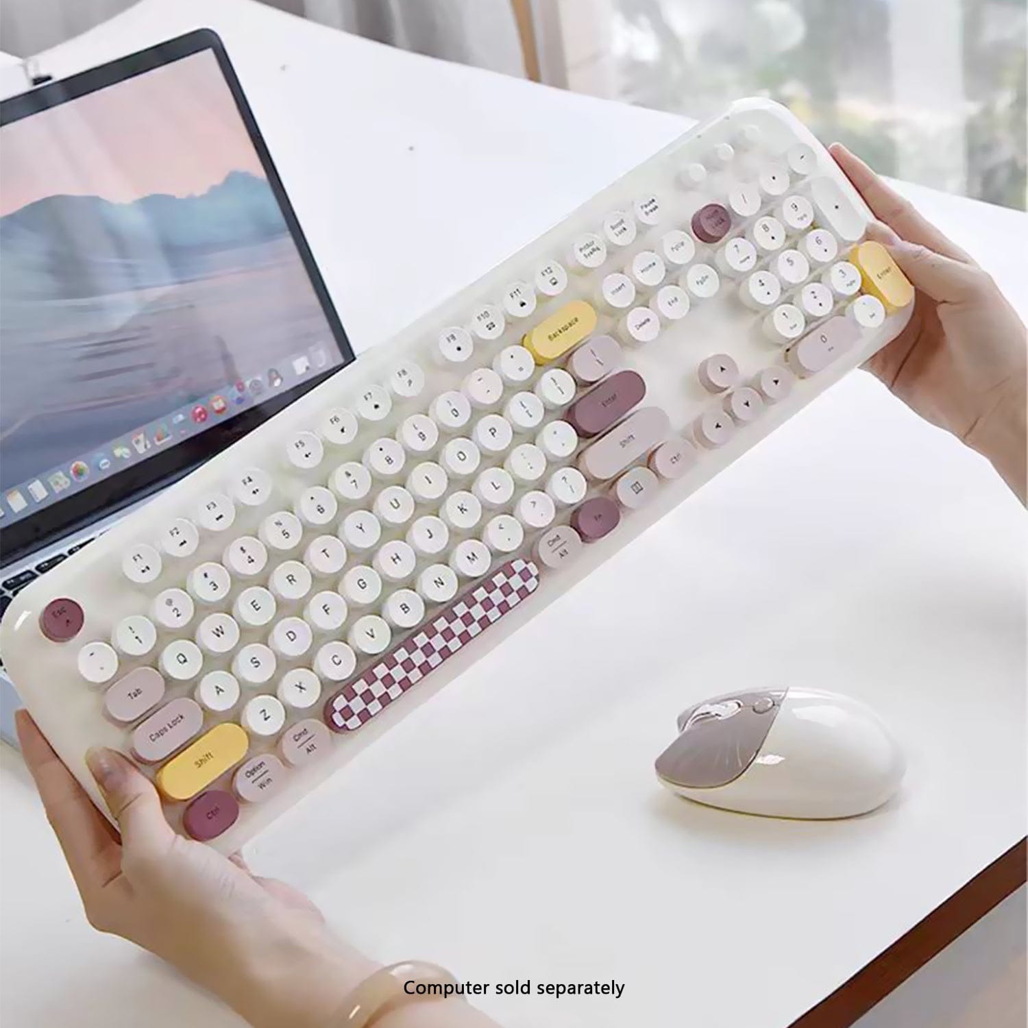 Wireless Keyboard Mouse Combo Silent 104 Keys