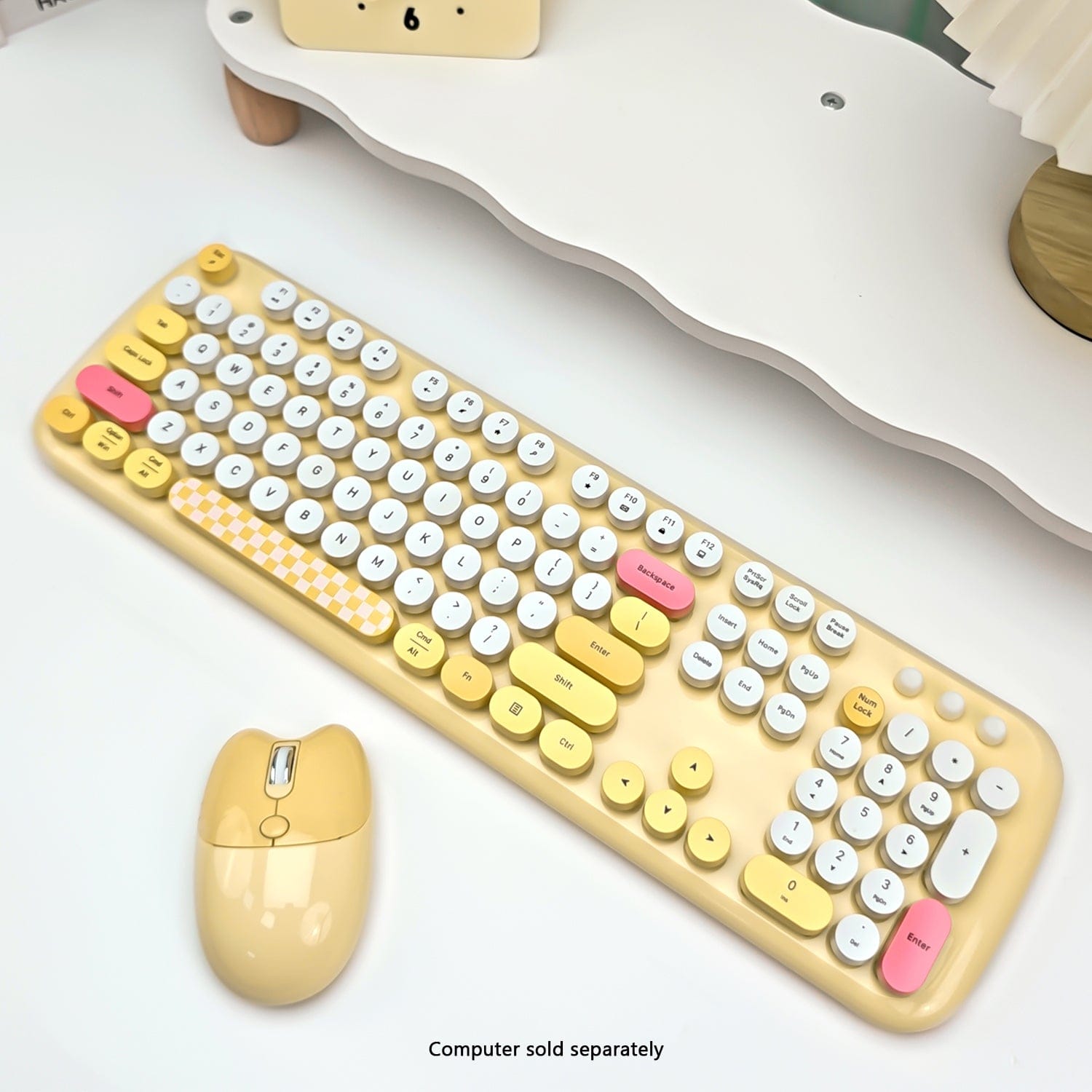 Wireless Keyboard Mouse Combo Silent 104 Keys