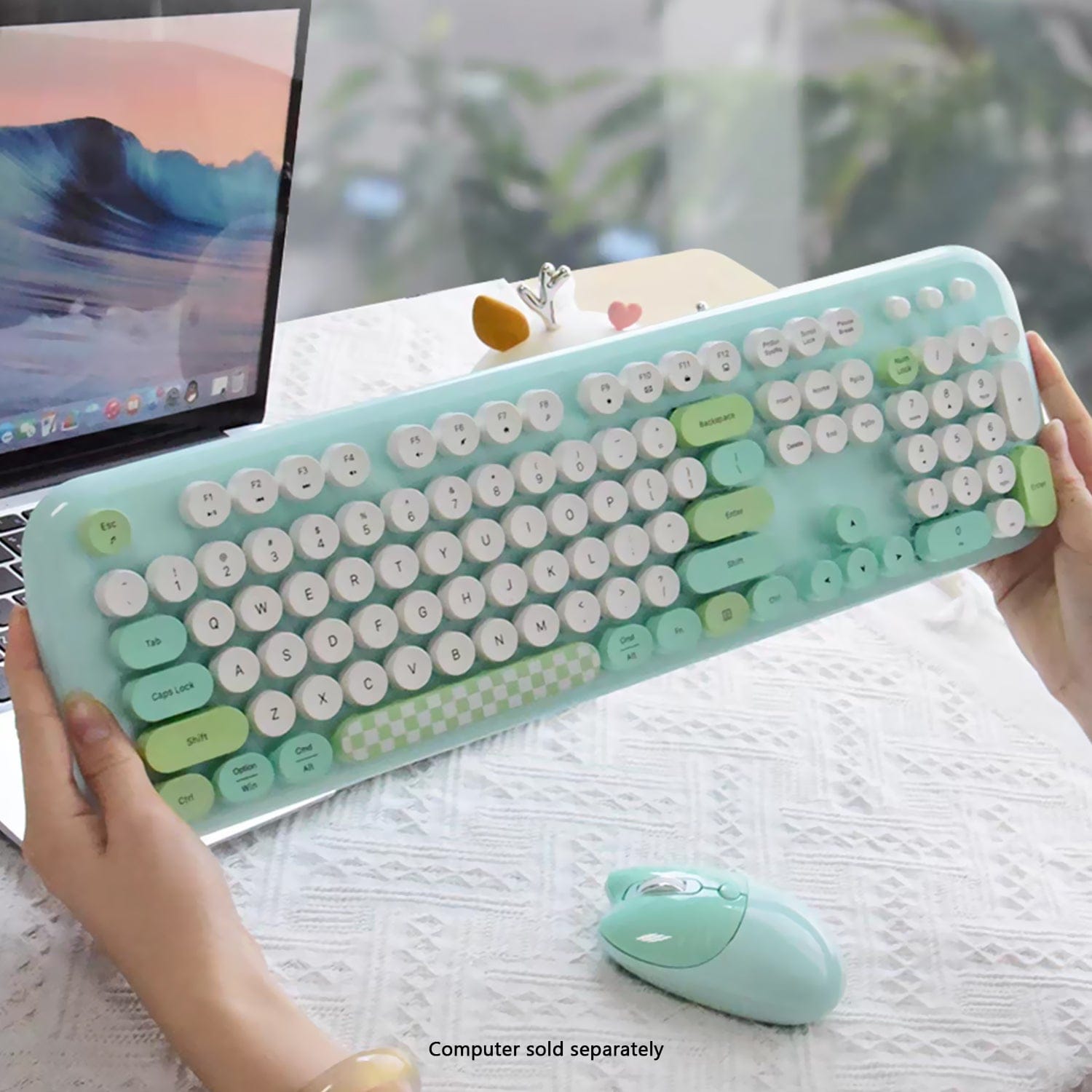 Wireless Keyboard Mouse Combo Silent 104 Keys