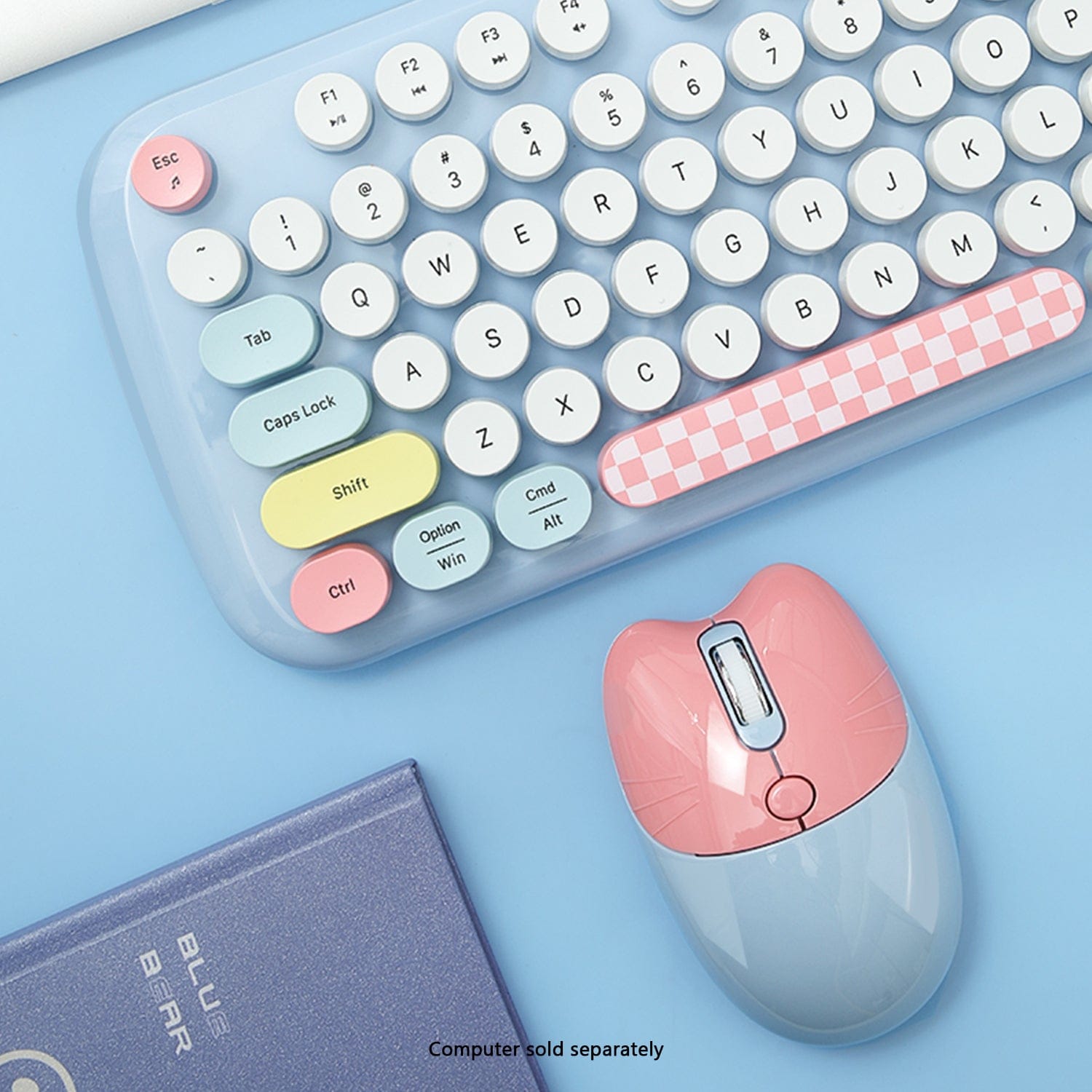 Wireless Keyboard Mouse Combo Silent 104 Keys