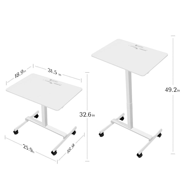 Adjustable Rolling Standing Desk for Treadmills