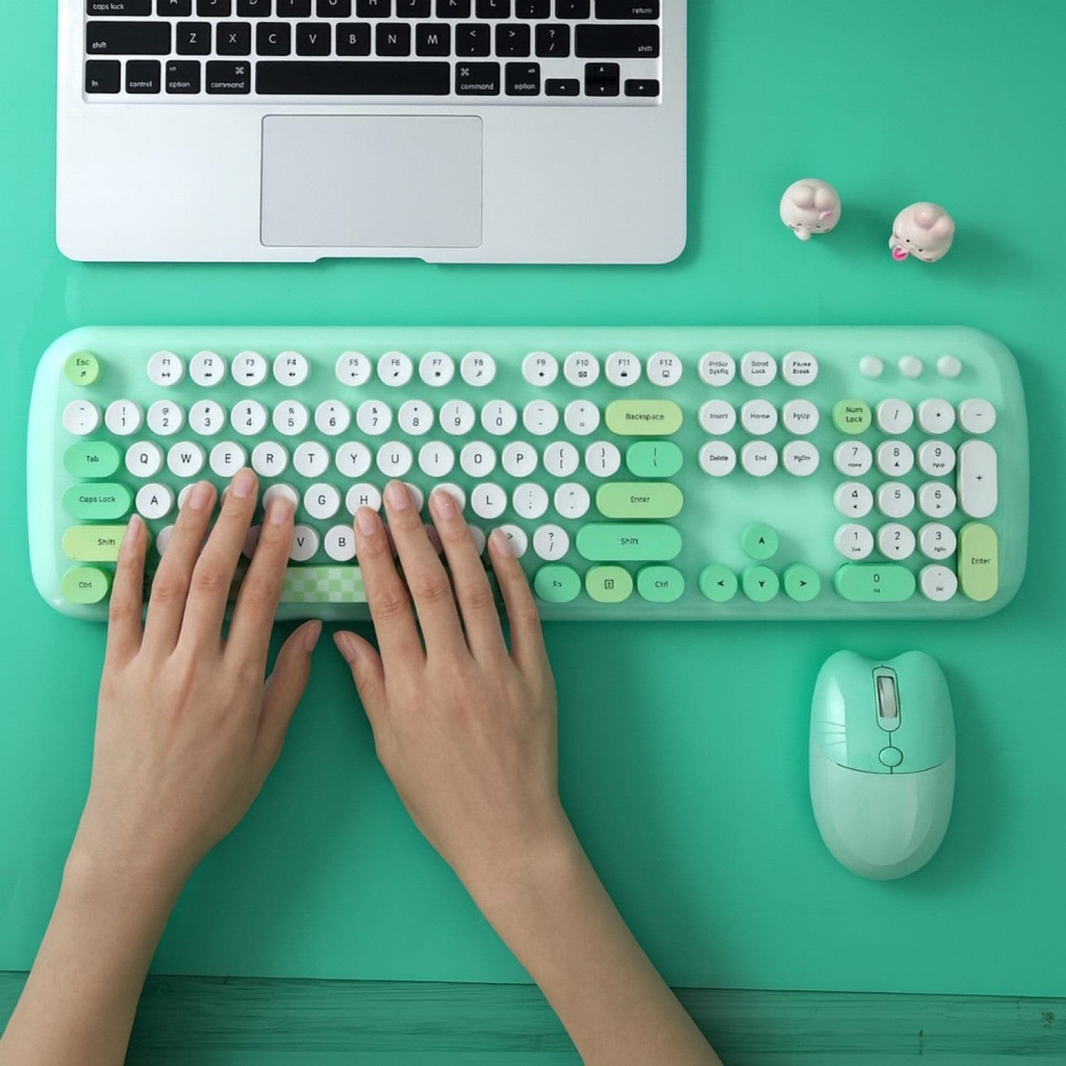 Wireless Keyboard Mouse Combo Silent 104 Keys