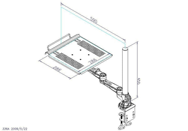 Laptop Desk Mount Stand with C Clamp