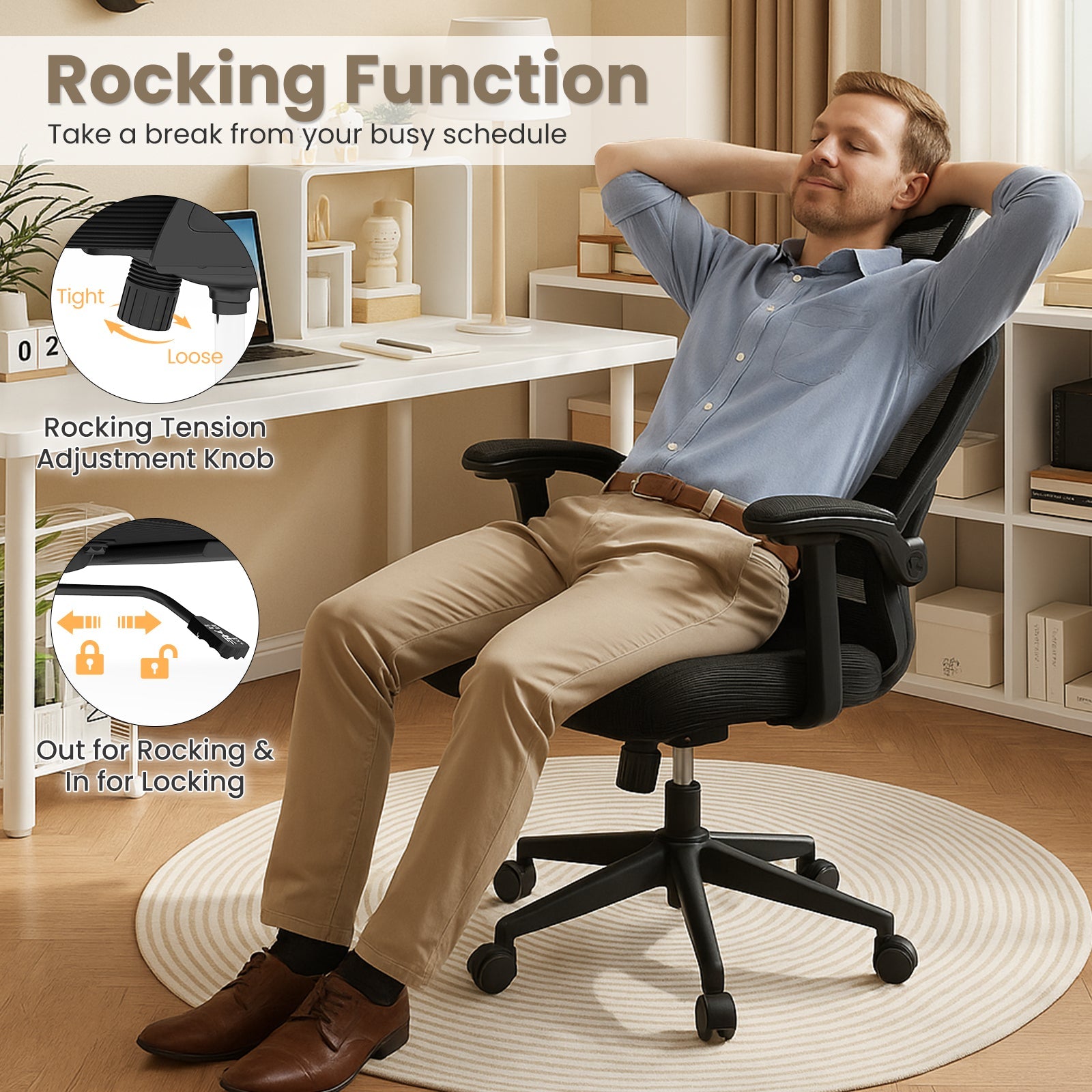 Ergonomic Mesh Office Chair with Lumbar Support