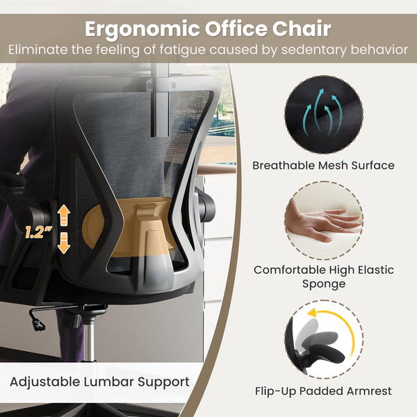 Ergonomic Mesh Office Chair with Lumbar Support