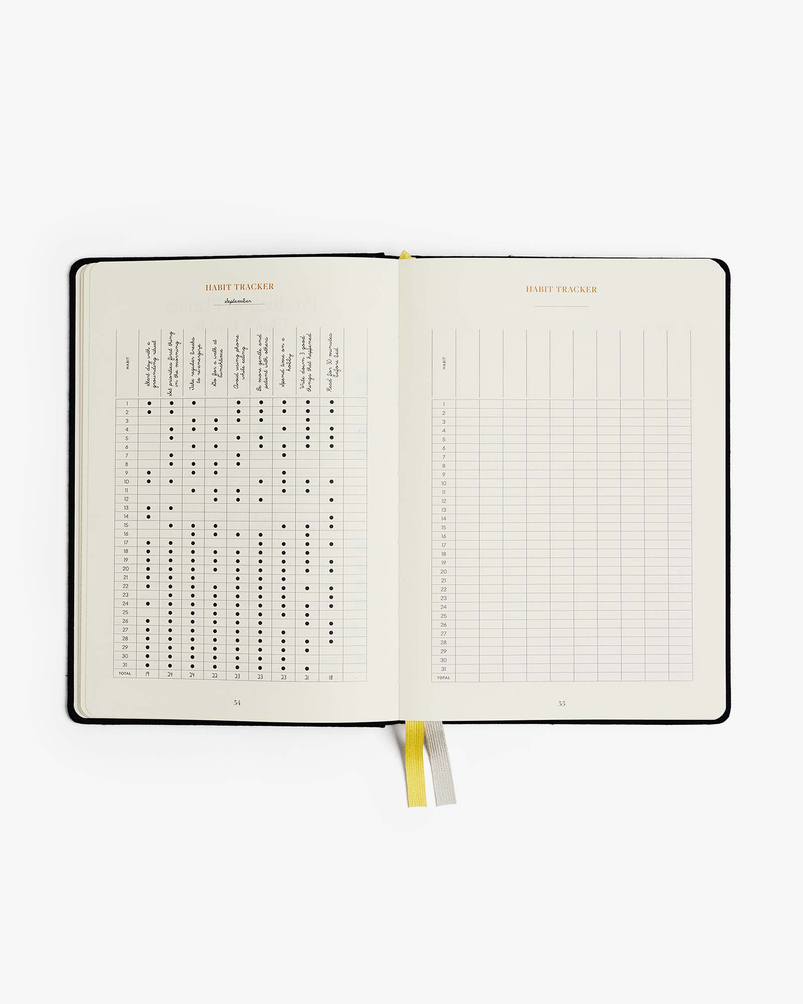 Black Productivity Planner for Daily Organization