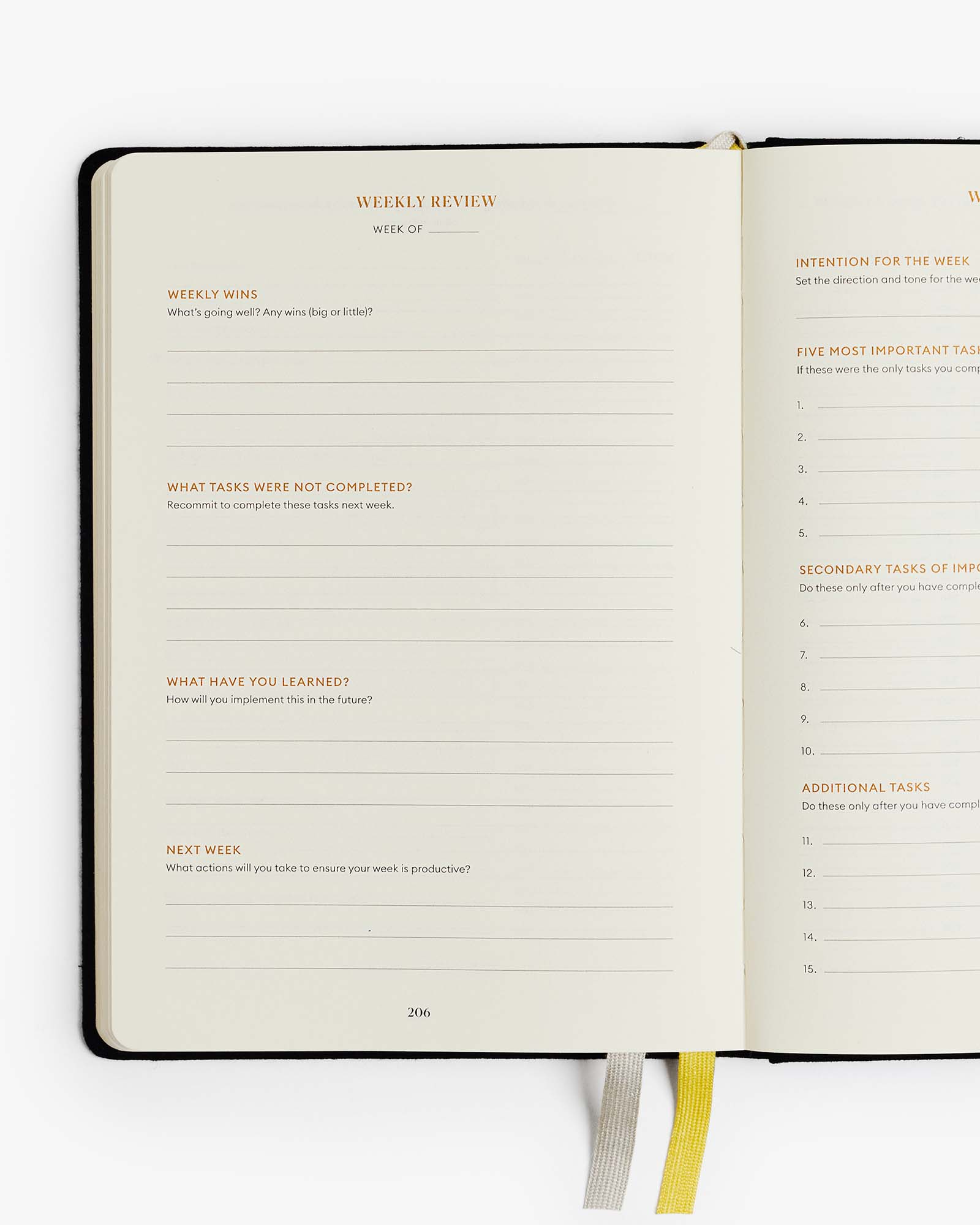 Black Productivity Planner for Daily Organization