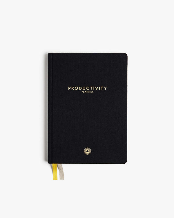 Black Productivity Planner for Daily Organization
