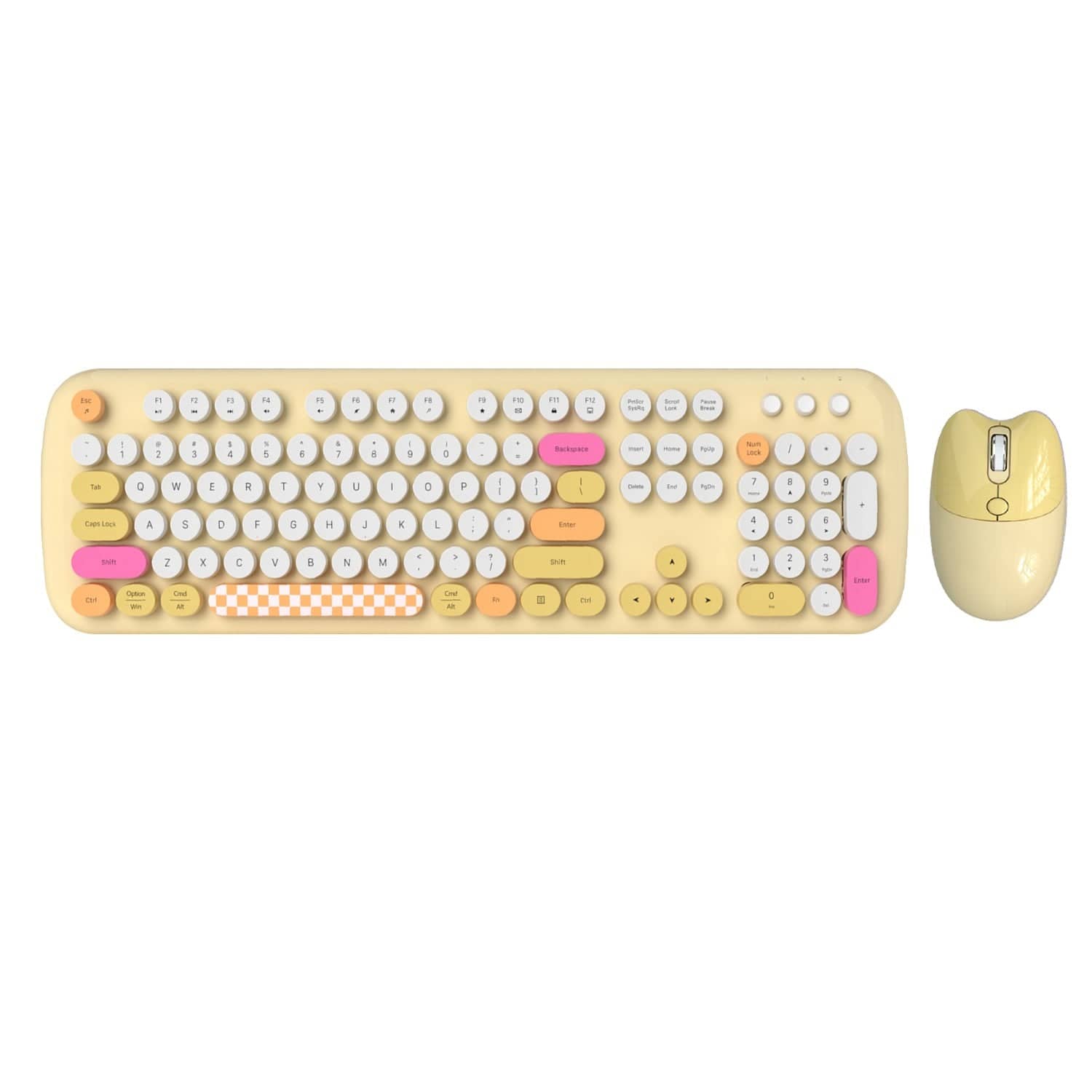 Wireless Keyboard Mouse Combo Silent 104 Keys