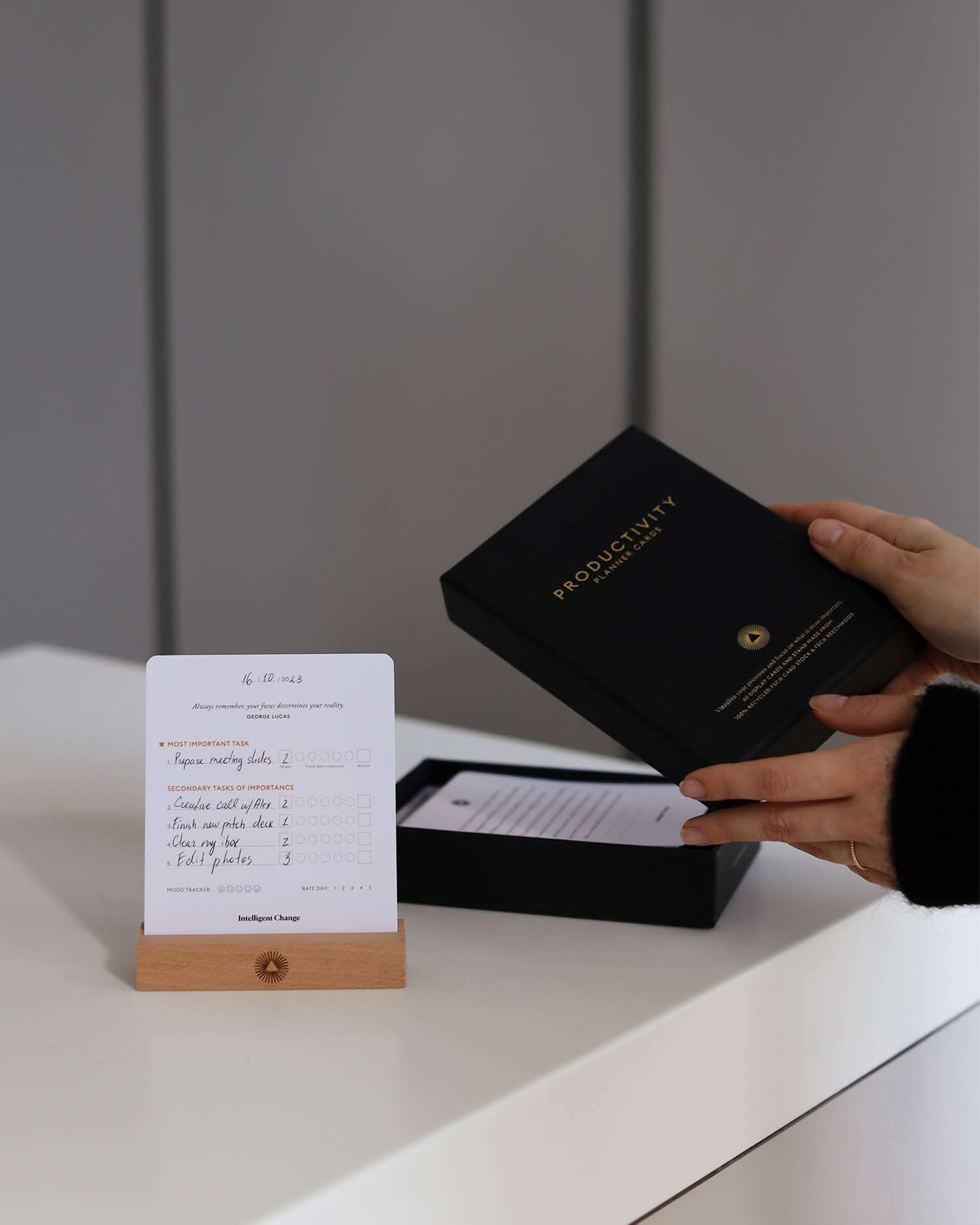 Productivity Planner Cards for Daily Organization