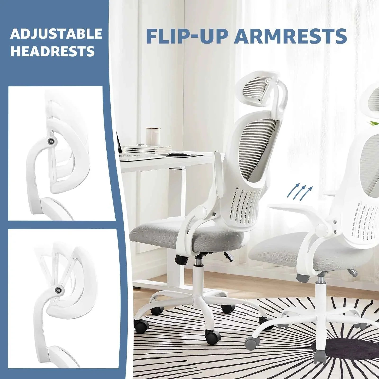 Ergonomic Office Chair with Adjustable Headrest