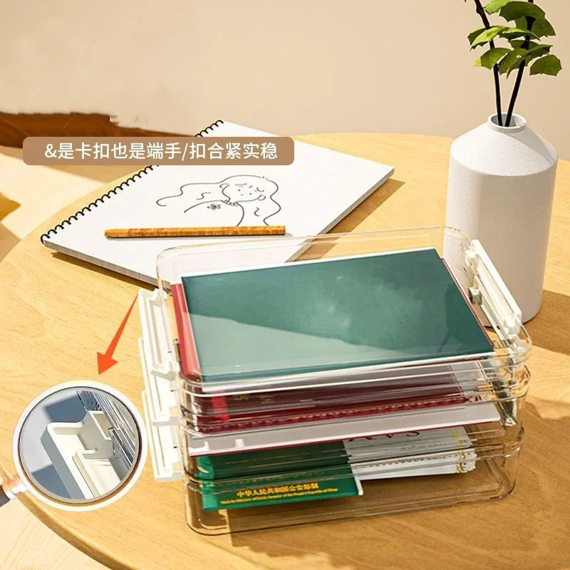 A4 Acrylic Transparent Paper Storage Box