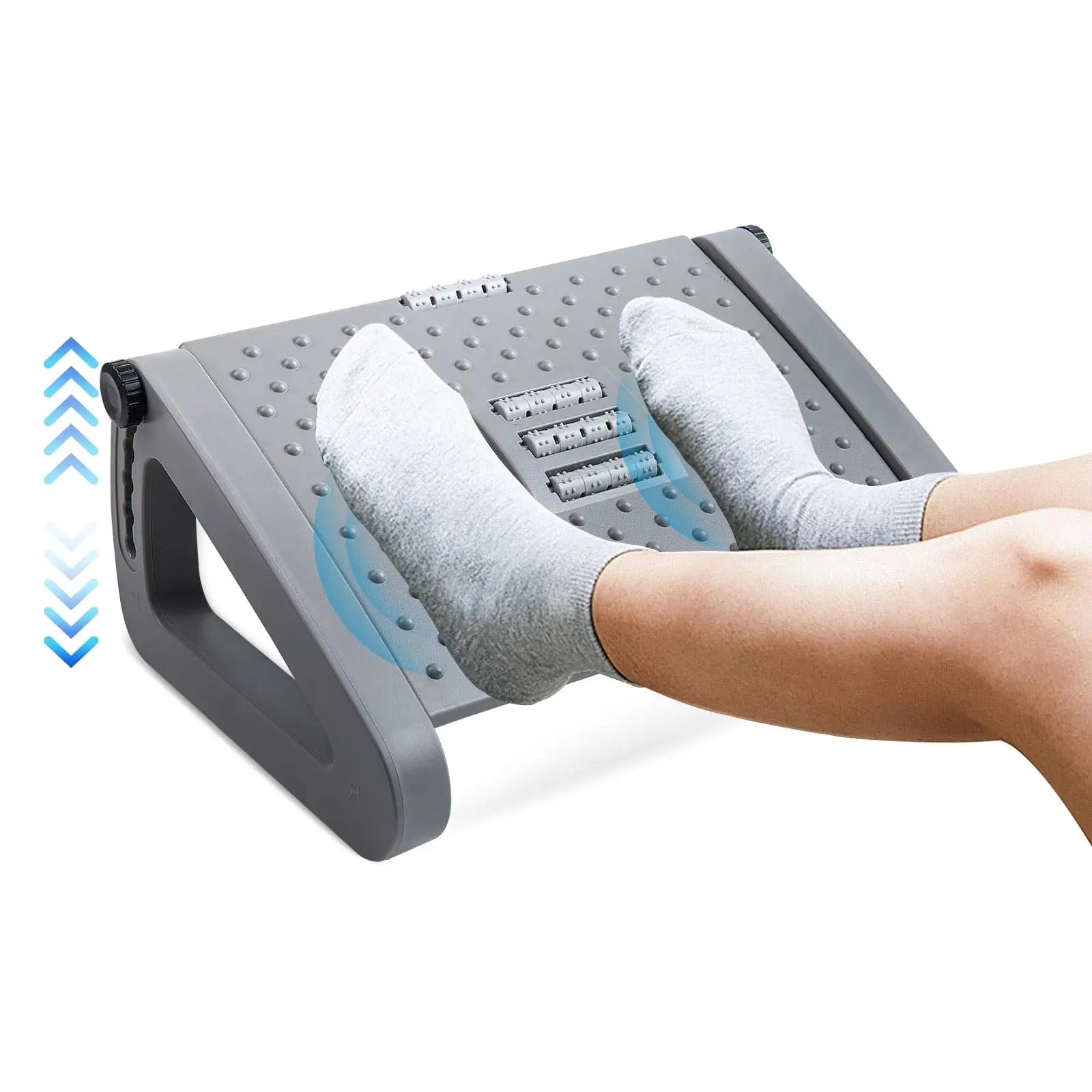 Ergonomic Under-Desk Footrest With Massage Rollers
