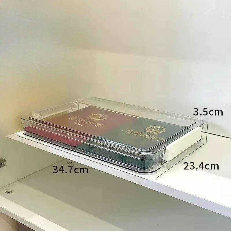 A4 Acrylic Transparent Paper Storage Box
