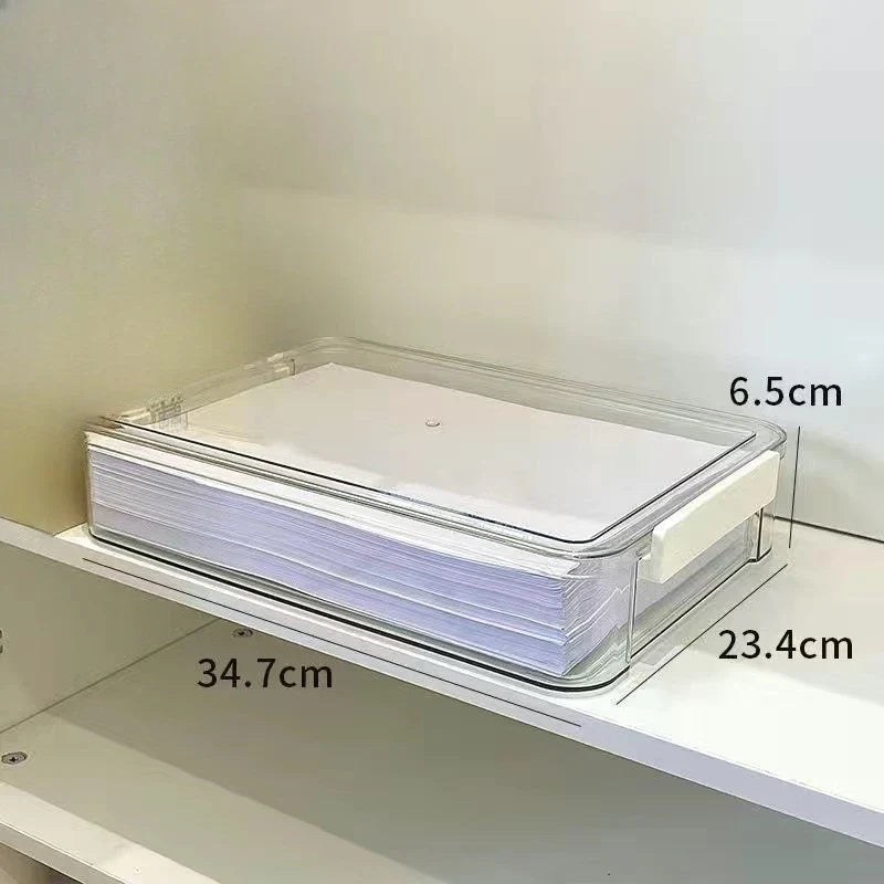 A4 Acrylic Transparent Paper Storage Box