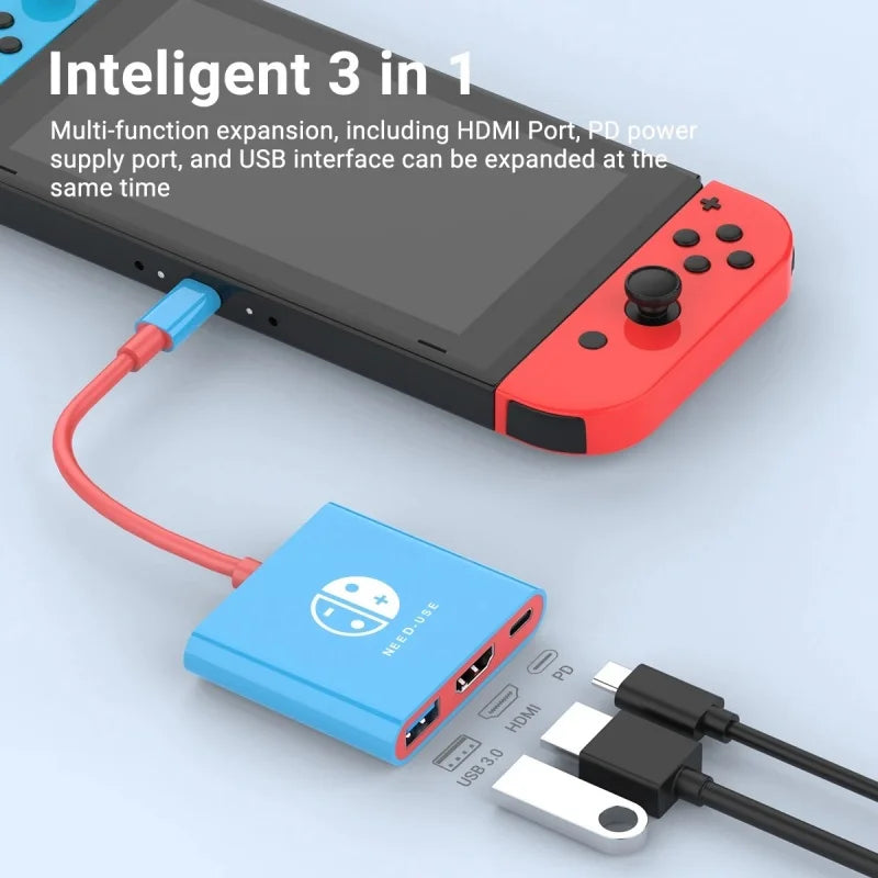 Portable Switch Type-C Docking Station Hub