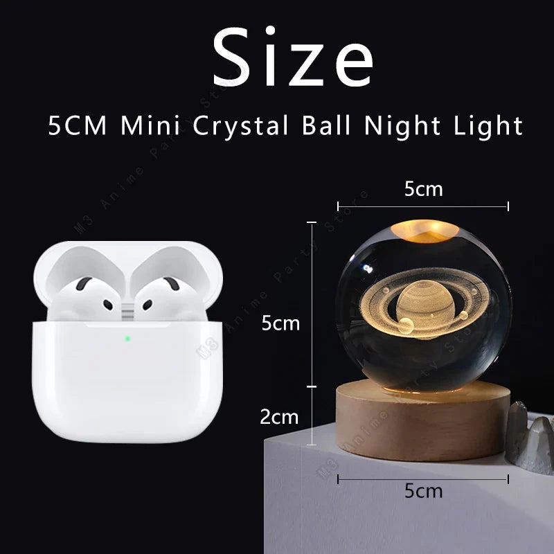 3D Crystal Ball Galaxy Night Light Lamp