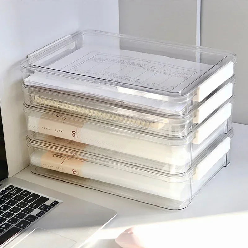 A4 Acrylic Transparent Paper Storage Box