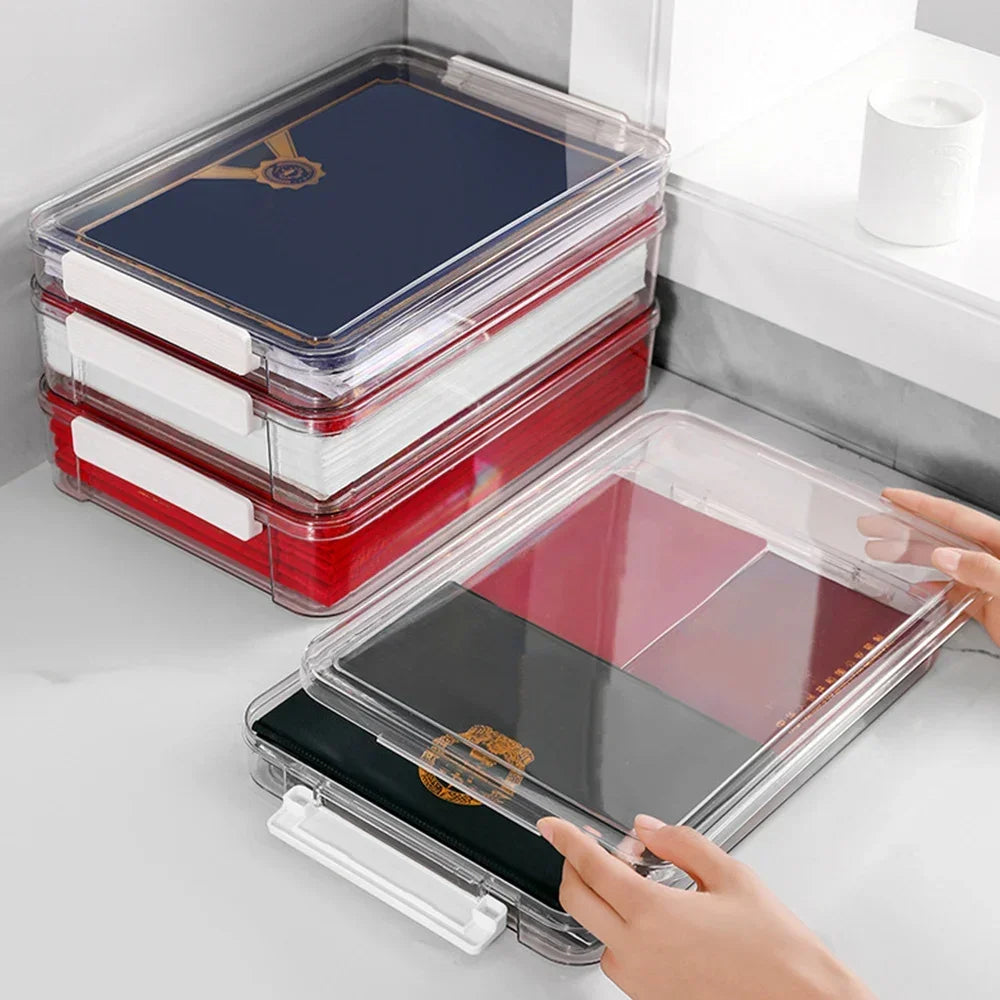 A4 Acrylic Transparent Paper Storage Box