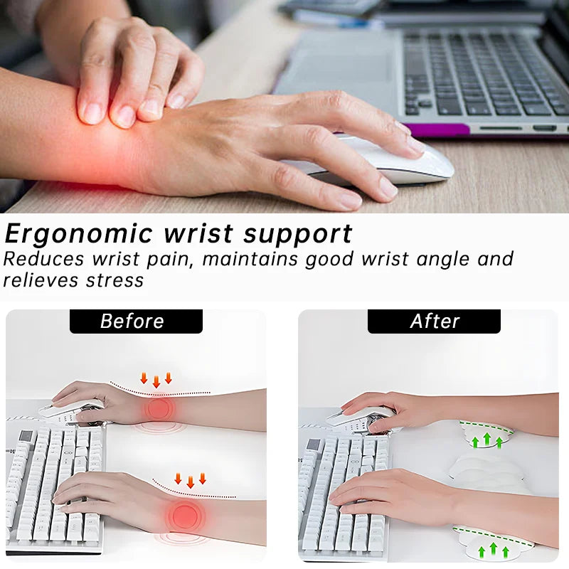 Cloud Shaped Ergonomic Wrist Rest