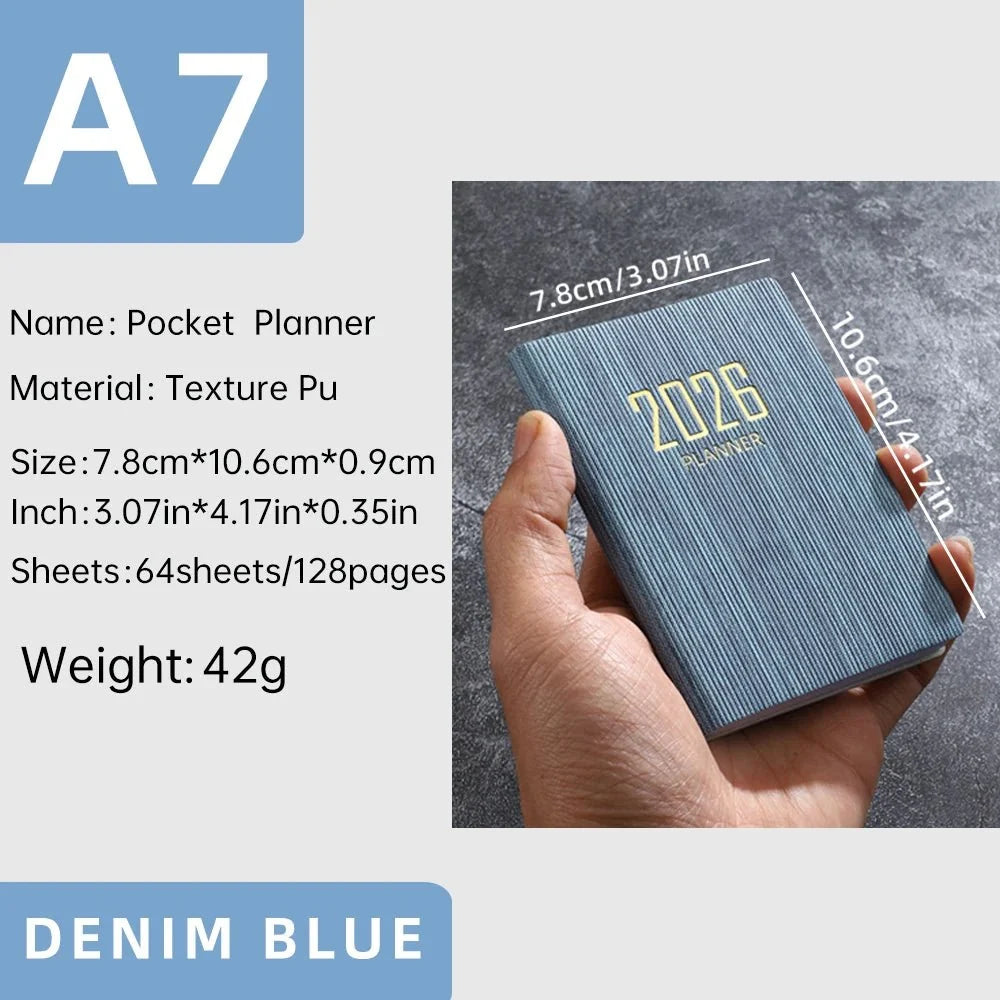 A7 2026 Mini English Weekly Planner