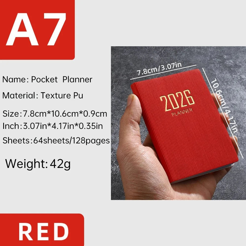 A7 2026 Mini English Weekly Planner