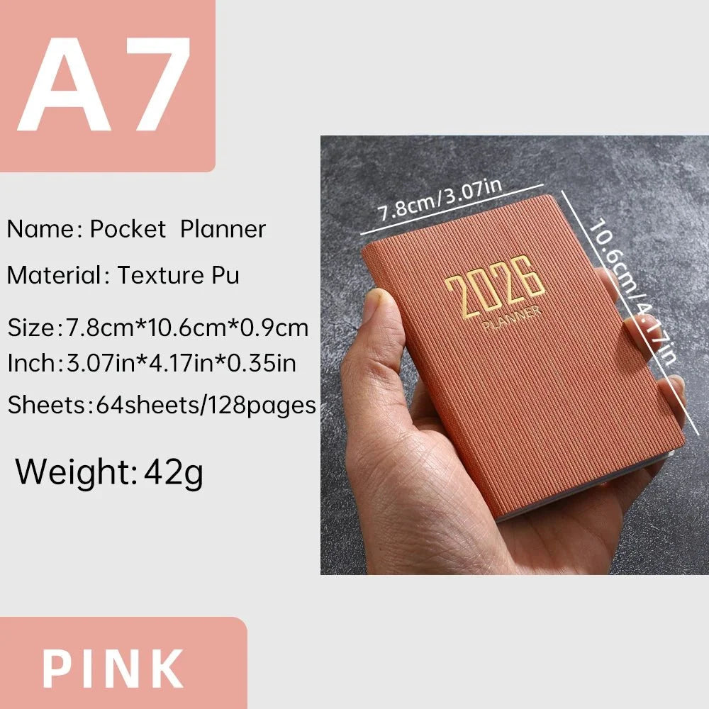 A7 2026 Mini English Weekly Planner