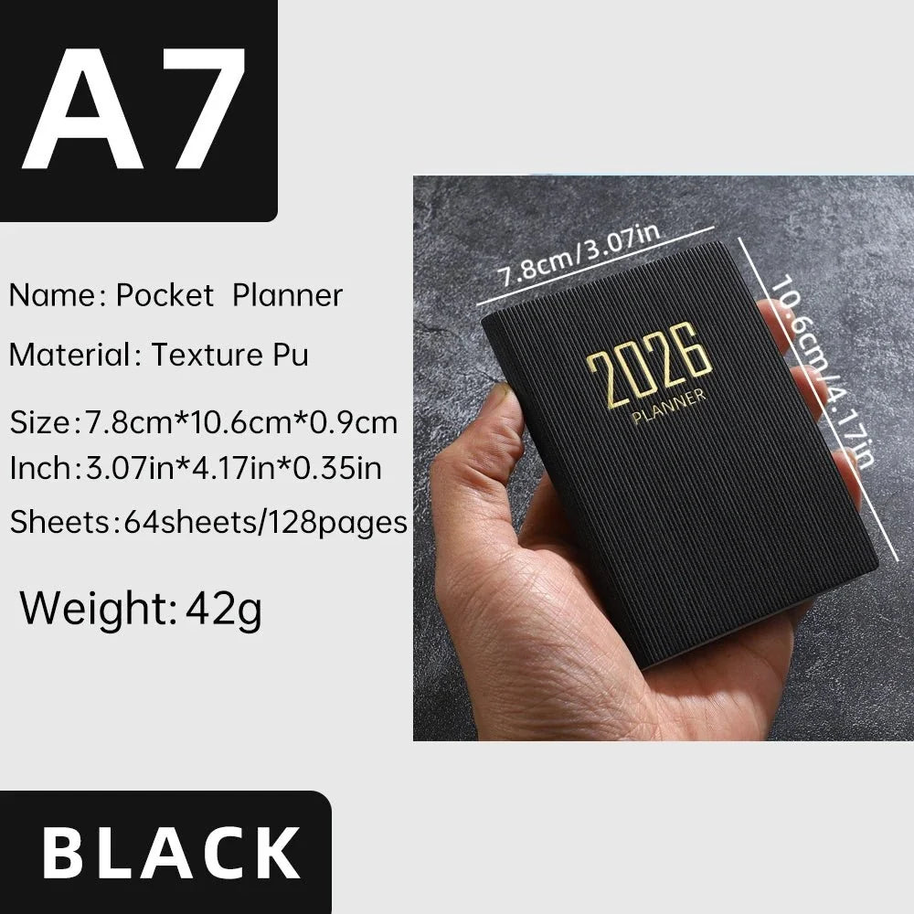 A7 2026 Mini English Weekly Planner