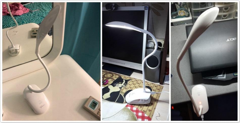 USB LED Clip-On Desk Lamp with Touch Control